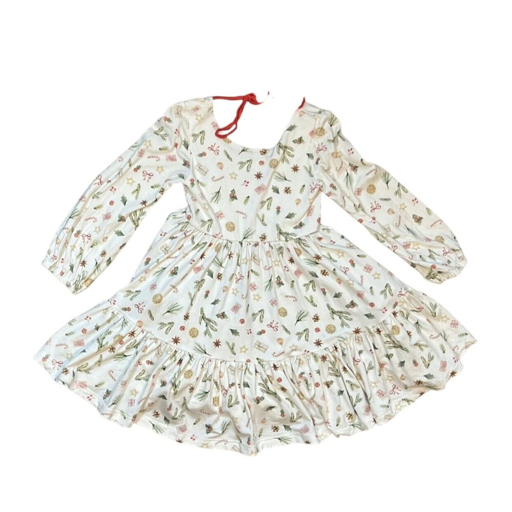 Love + Grow Clothing Co Fa La La Christmas Knit Dress Sz 4